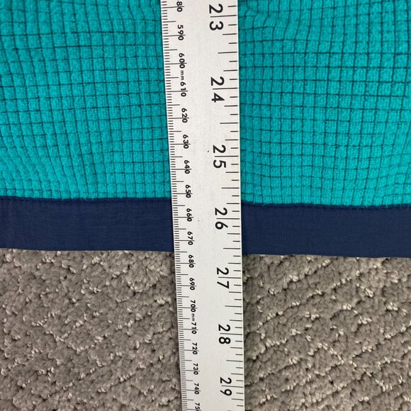 Outdoor Research Trail Mix 1/4 Zip Pullover Medium Teal Navy Waffle Grid Fleece - Picture 11 of 11